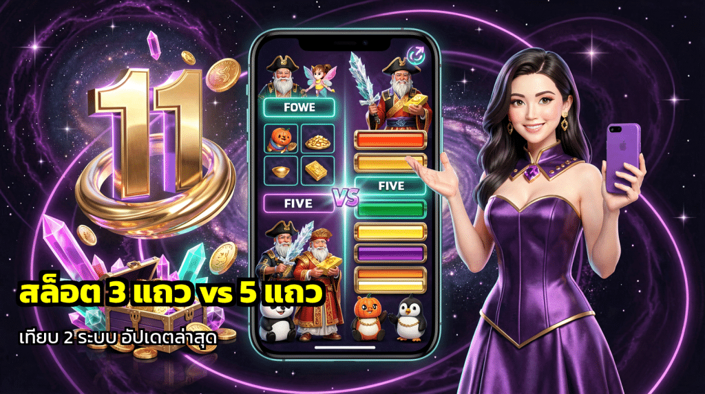 สล็อต 3 แถว vs 5 แถว